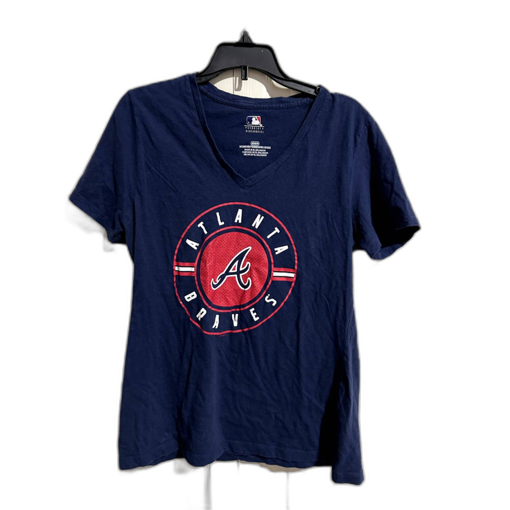 Atlanta Braves women's cut short sleeve top - Size Medium